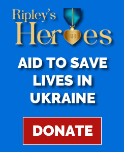 Aid to save lives in Ukraine.  The Ripley's Heroes Foundation.